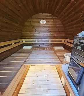 2.4m Thermo Wood Barrel Sauna