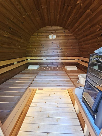 Thermo Wood Barrel Sauna 2.4m