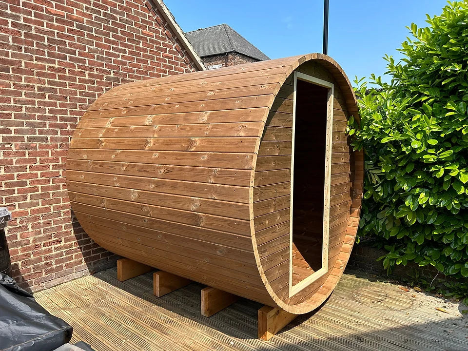 Thermo Wood Barrel Sauna 2.4m