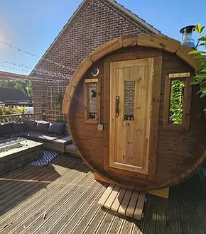 2.4m Thermo Wood Barrel Sauna