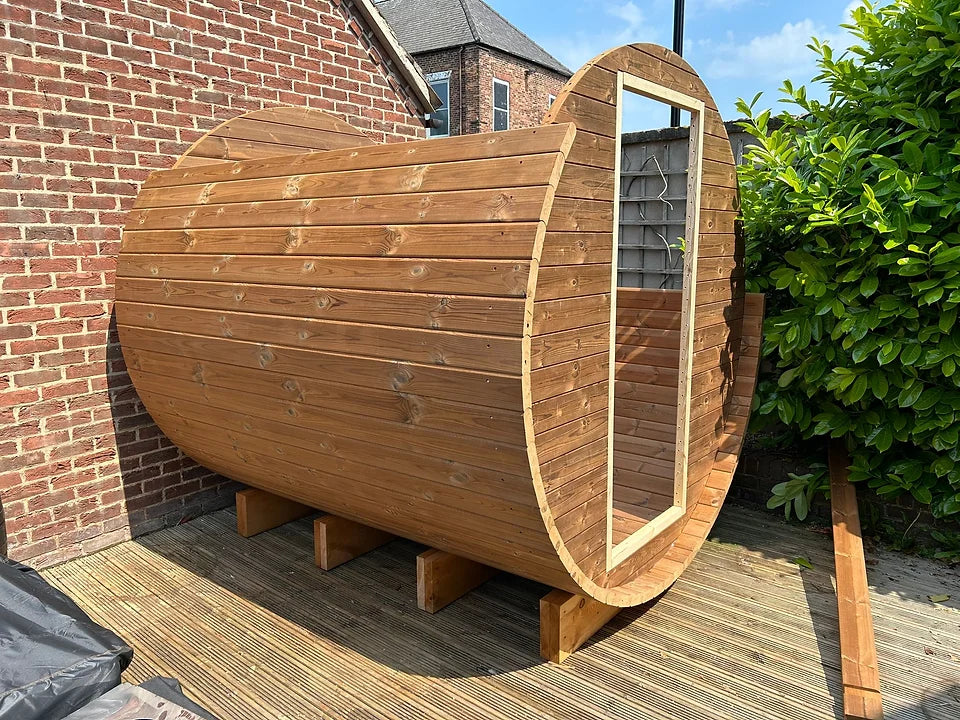 Thermo Wood Barrel Sauna 2.4m