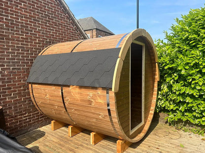 Thermo Wood Barrel Sauna 2.4m