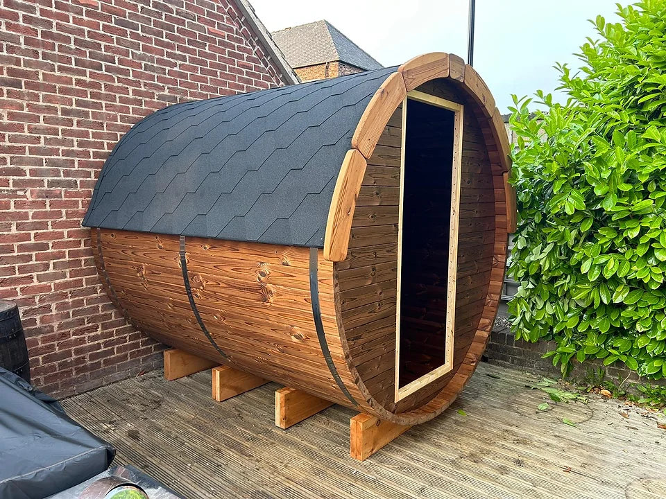 Thermo Wood Barrel Sauna 2.4m