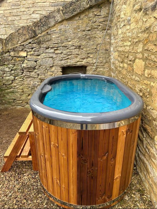 Double Dipper Thermo Wood Ice Bath with Filter / Chiller Unit